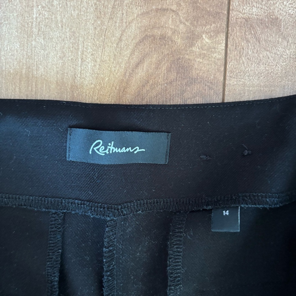 Classic High-Waist Black Tapered Pants - Black - Picture 5 of 5